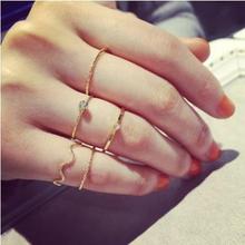 New Hot Sale 5 pcs Ring Set Bohemian Gold Silver Punk Knuckle Rings for Women Fashion Alloy Finger Ring Jewelry Party Gifts 2018 2024 - buy cheap
