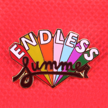 Endless summer enamel pin colorful pencil art brooch pastel rainbow badge painter jewelry designer maker craft lover gift 2024 - buy cheap