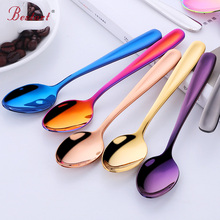 4 Pcs Creative Small Spoons Stainless Steel Tea Spoon Gold Coffee Spoon Silver Cake Scoop for Birthday Party Mini Dinnerware 2024 - buy cheap