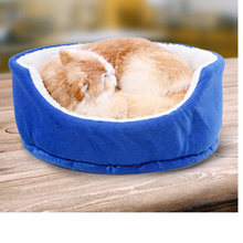 Cão de estimação macio algodão quente sólida cama esteira sofá outono inverno cesta cama para cães gatos db741 2024 - compre barato