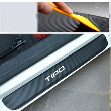 4Pcs Car Door Sill Protector Sticker Carbon Fiber Vinyl Sticker For Fiat TIPO Fiat TIPO Station Wagon 2024 - buy cheap