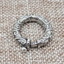 925 Sterling Silver Oxidized Spiral Spring Ring Clasp for Bracelet Necklace 2024 - buy cheap