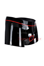 Latex Boxer Men Underwear With Trims Crotch Holes Customized 2024 - buy cheap