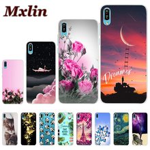 Luxury TPU Case For Huawei Y6 2019 Cover Flowers Pattern Phone Case For Huawei Y6 Pro 2019 Case Cover For Huawei Y6 Y 6 Pro 2019 2024 - buy cheap