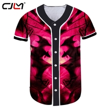 CJLM Man Halloween 3D Printed Animal Tshirt Creative Moon And Bat Men's Clothing Gothic Large Size Wholesale Baseball Shirt 2024 - buy cheap