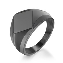 ZORCVENS Men Punk Ring Black 316L Stainless Steel Ring Rock Fashion Male Jewelry 2024 - buy cheap