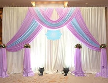 6m x3 m ice silk fold pleats background Wedding decor backdrop curtain B 2024 - buy cheap