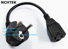 NCHTEK Europe Male to US 3Pin Female, Eu to 5-15R Female Power Adapter Cable About 30CM/Free Shipping/1PCS 2024 - buy cheap