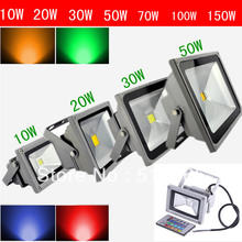 Free Shipping 10W 20W 30W 50W LED Flood Light IP65 Waterproof 85-265V high power outdoor Green Red Blue RGB Floodlight Lamp 2024 - buy cheap