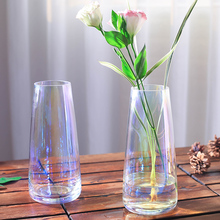 Multi-Color glass vase Transparent flower vases glass terrarium Tabletop Small vase wedding home decoration accessories modern 2024 - buy cheap