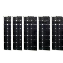 Flexível panneau solaire 12 v 100 w 5 pçs carregador de bateria solar placas solares 500w 220v barco iate marinho caravana carro campismo 2024 - compre barato