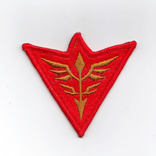 red background gold design 100%Embroidery GUNDAM  NEO ZEON Military Tactical Morale Embroidery patch Badges B2444 2024 - buy cheap