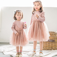 Vestido de princesa de manga larga para niña, vestido de fiesta para primavera y verano, ropa de suéter para niña, vestidos para niña 2019 2024 - compra barato