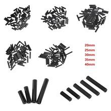 50Pcs M3NH12 Black Hex Nylon Standoff Spacer Column Flat Head Double Pass Nylon Plastic Spacing Screws 2024 - buy cheap