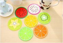 9cm Colorful Jelly Color Fruit Silicone Tableware Drinking Mat Drinks Coaster Cup Pat Tableware Decoration Mats Pats 2024 - buy cheap