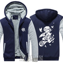 New Winter Anime TouHou Project Hoodie Hakurei Reimu Cosplay Coat Jacket Men Warm Thick Zipper Sweatshirts 2024 - buy cheap