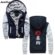 Winter Brazilian Mma Judo Karate Jiu Jitsu Sweatshirt Mens Brand Clothing Male Casual Thicken Zipper hoodies Cool Tops Jacket 2024 - buy cheap