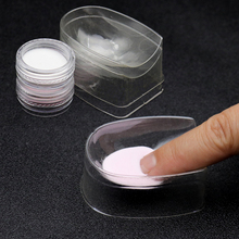 1Box Dipping Powder Nail Art Glitter Dust +2Pcs Dip Smile Line Empty Storage Clear Plastic Small Sample Makeup Nail Powder Case 2024 - buy cheap