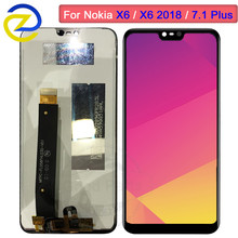 100% Testado Para Nokia X6 2018 TA-TA 1099-1109 Display LCD + Touch Screen Digitador Assembléia Para nokia X6 6.1 Plus LCD Substituição 2024 - compre barato
