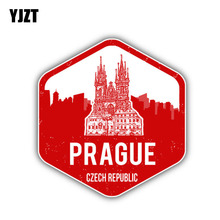 YJZT 10.2CM*10.9CM Car Sticker Prague City Czech Republic PVC Decal Stickers 6-1351 2024 - buy cheap