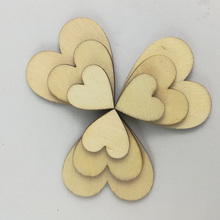 Botones de madera para decoración de mesa de boda, Decoración rústica con forma de corazón de amor, tamaños mixtos, 50 Uds. 2024 - compra barato