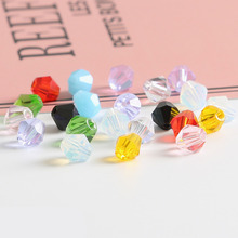 50pcs 6mm AB colors Bicone Loose Spacer Beads Glass Crystal Faceted Rondelle Bead For Jewelry Making DIY Necklace Bracelets 2024 - buy cheap