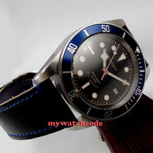 Автоматические часы C8, 41 мм, черный циферблат, синяя вставка, сапфировое стекло, miyota 2024 - купить недорого