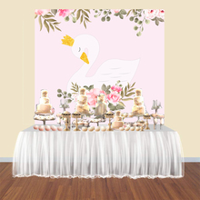 Beipoto decoração de faixas para chá de bebê, cisne, coroa, princesa, floral, fotografia, plano de fundo, flamingo, mesa de bolo, festa, faixas 2024 - compre barato