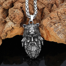 Nordic Viking amulet odin Amulet Stainless Steel Necklace With Valknut Rune Gift Bag 2024 - buy cheap