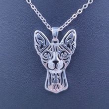 2021 Cute Sphynx Cat Pendant Necklace Gold Silver Plated Jewelry Gift For Women Male Female Girls Ladies Punk Christmas NT001 2024 - buy cheap