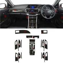 Car-Styling 3D Carbon Fiber Car Interior Center Console Color Change Molding Sticker Decals For RHD Honda Accord 9th 2024 - buy cheap