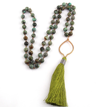 MOODPC-collar con borla para mujer, joyería artesanal, estilo bohemio, Tribal, verde, África 2024 - compra barato