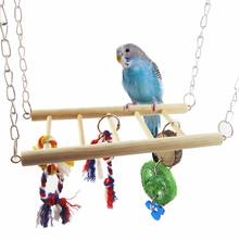 Pet Bird Parrot Parakeet Budgie Cockatiel Cage Hamster Hammock Swing Hanging Toy 2024 - buy cheap