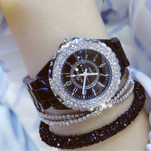 2018 Crystal Starlight Quartz Watch Relogio Feminino Luxury Dress Women Watches White Ceramic Diamond Rhinestone Wristwatches 2024 - buy cheap