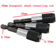 Black 1/4 Hex Shank Quick Release Electric Drill Magnetic Screwdriver Bit Holder 60mm 2024 - buy cheap