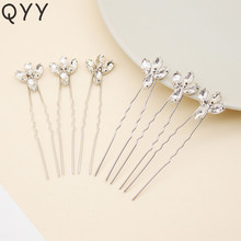 2019 Newest 6pcs/lot Austrian Crystal Wedding Hairpins Bridal Hair Jewelry Accessories Princess Headpieces Hair Clips for Women 2024 - buy cheap