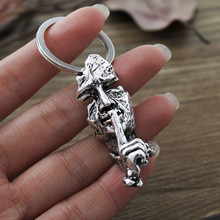 COWNINE Super exaggerated Vikings surprised art key chain pendant jewelry car key chain 2024 - buy cheap