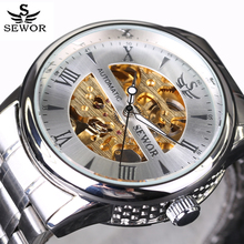 SEWOR Original Men Watches Brand Automatic Mechanical Watch Hollow Skeleton Sport Business Military Clock Relojes Masculino 2024 - buy cheap