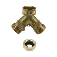 Brass Y Valves 2-Way Tap Garden Hose Pipes Splitters Plumbing Fittings agriculture tools water pipe connector 5 Pcs 2024 - buy cheap