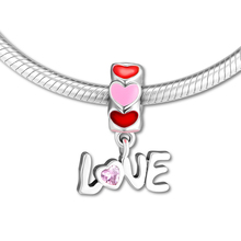 Fits for Pandora Charms Bracelets All About Love Beads with Fancy Pink CZ 100% 925 Sterling Silver Jewelry Free Shipping 2024 - buy cheap