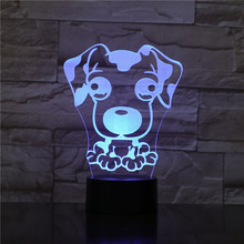 Doberman-luces Led de noche 3D para niños, lámpara de mesa con 7 colores cambiantes, Luminaria para el hogar, Pinscher, Animal, perros, regalos de decoración 2024 - compra barato