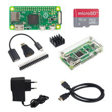 Горячая Raspberry Pi Zero 1,3 Starter kit + акриловый чехол + 2A адаптер питания + 16G SD карта + OTG кабель + HDMI кабель для Pi 0 2024 - купить недорого