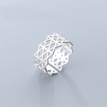 MloveAcc 925 Sterling Silver Vintage Wave geométrico anillo ajustable anillos de dedo de tamaño abierto para mujeres joyería de plata anel 2024 - compra barato