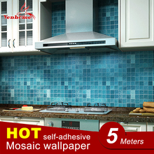 5M PVC Wall Sticker Bathroom Waterproof Self Adhesive Wallpaper Kitchen Wall Paper Mosaic Tile Stickers Wall Decal Home Decor 2024 - buy cheap
