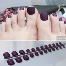 false toenails Artificial Nail Set dark purple glitter 24pcs 1set 2sets 5 sets multiple choices full fake toenails paty nails 2024 - buy cheap