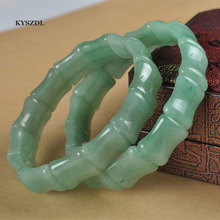 Kyszdl grau a pedra natural donglingyu pedra pulseiras uma peça esculpida pedra verde dos homens jóias das mulheres 2024 - compre barato