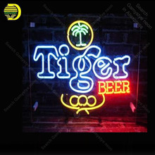 Neon sign For Tiger Beer  Neon Bulb sign store display Iconic ub Handcraft Lamp glass advertise Letrero enseigne lumine 2024 - buy cheap