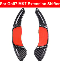Fibra de carbono volante shift paddle extensão shifter substituição para volkswagen golf 7 golf7 2015 mk7 scirocco 2024 - compre barato