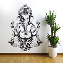 55X77CM Vinyl Wall Sticker Art Decor Wall Decal Ganesh Buddha Elephant Om Yoga Hindu Mandala 2024 - buy cheap