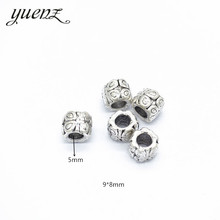 YuenZ-Cuentas espaciadoras de gran agujero, accesorios de joyería de encanto europeo, accesorios de bricolaje, color plata antigua, 8 Uds., R145 2024 - compra barato